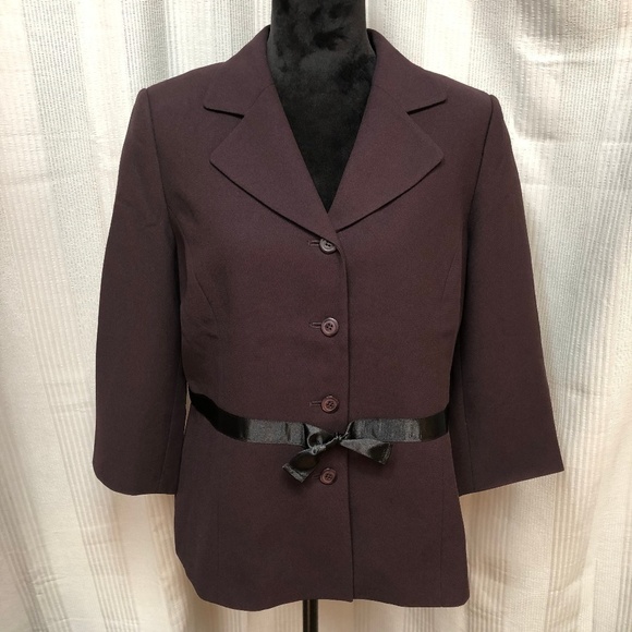 HENRY GRETHEL Jackets & Blazers - Henry Grethel Women’s Blazer Size 10 Plum Corpcore Office Career Professional